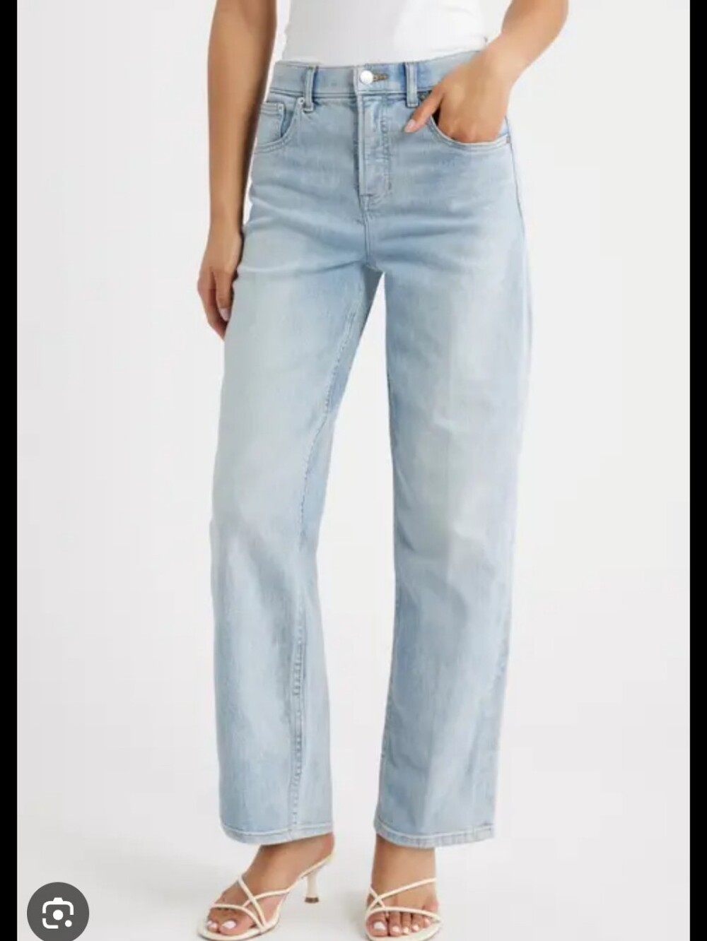SPANX Authentic 360 90s Straight Leg Relaxed Fit Jeans Light Wash XL Tall